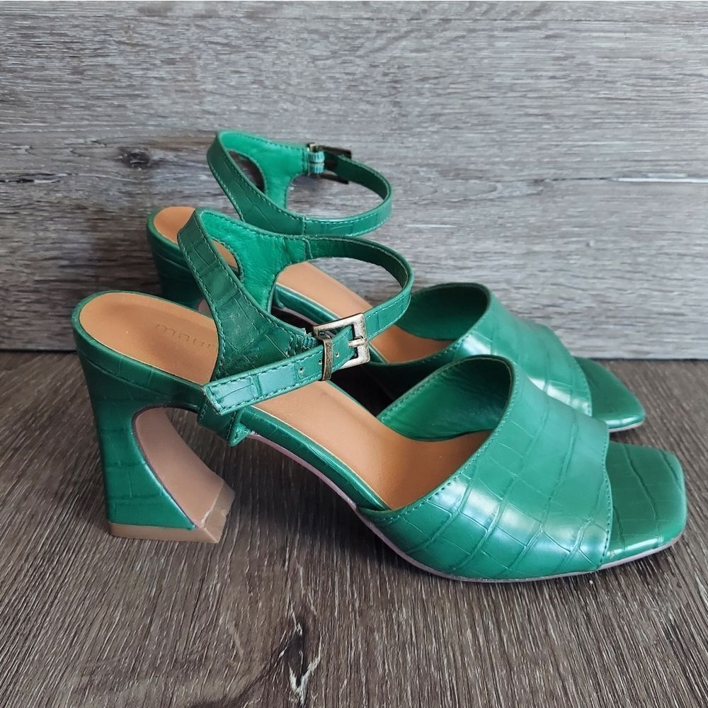 Maurices Nicole Sculpted Block Heel - Green - Size 9.5